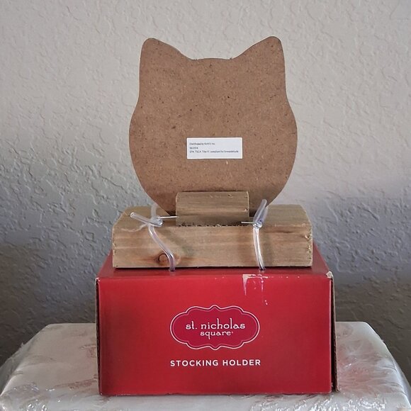 St. Nicholas Square Cat Themed Christmas Stocking Holder - Picture 4 of 12